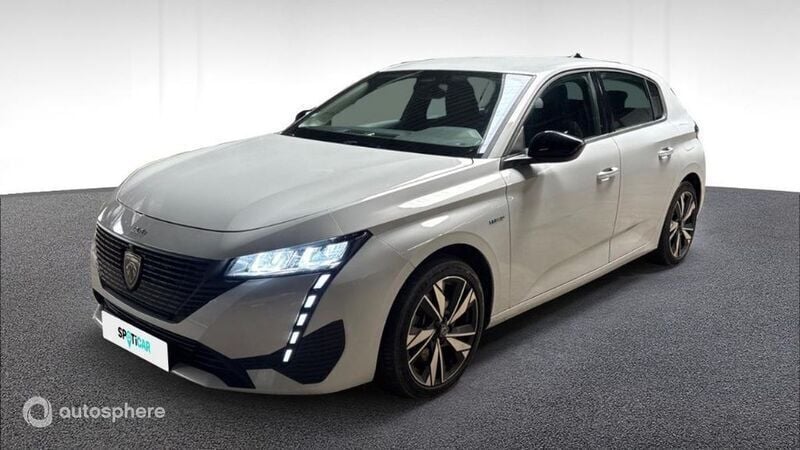 Blanc okénite (m) Utilisé 2023 Peugeot 308 Active Berline | 22 420 € (Super prix) - Image 1/4