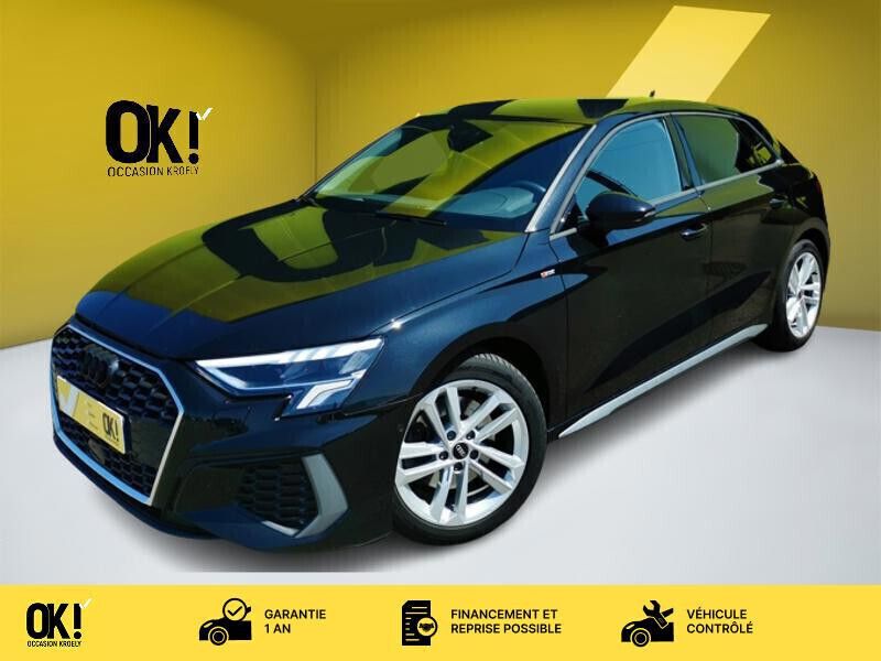 Noir Utilisé 2021 Audi A3 Sportback S-Line Berline | 34 490 € (Prix cher) - Image 1/4