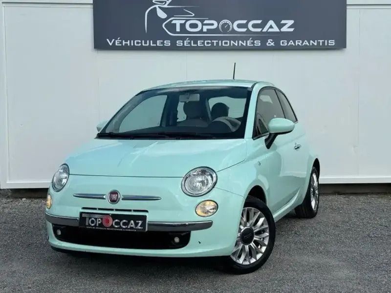 Vert Utilisé 2015 Fiat 500 Lounge Citadine | 6 490 € (Prix juste) - Image 1/4