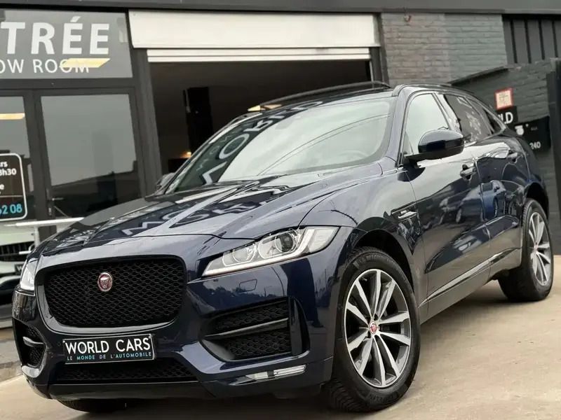 Bleu Utilisé 2019 Jaguar F-Pace R-Sport SUV | 24 990 € (Super prix) - Image 1/4