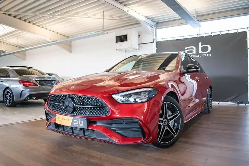 Rouge Utilisé 2022 Mercedes C300 AMG line Break | 40 990 € (Bon prix) - Image 1/4