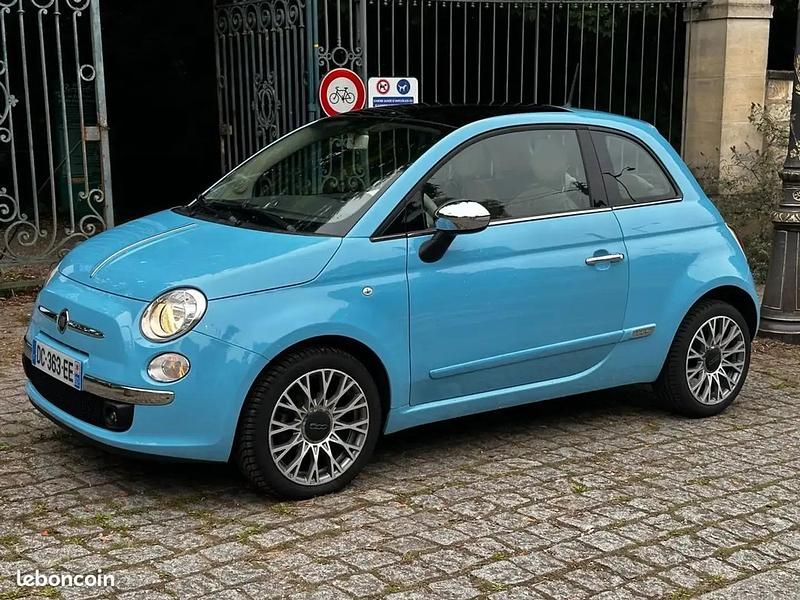 Bleu Utilisé 2013 Fiat 500 Lounge Citadine | 6 990 € (Prix juste) - Image 1/4