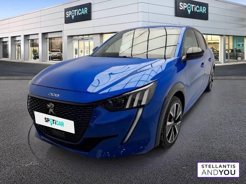 Bleue Utilisé 2021 Peugeot e-208 GT Citadine | 14 590 € (Prix juste) - Image 1/4