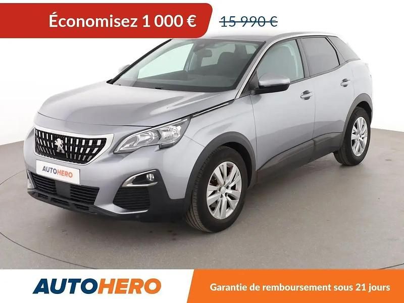 Gris Utilisé 2019 Peugeot 3008 Business-Line SUV | 14 990 € (Super prix) - Image 1/2