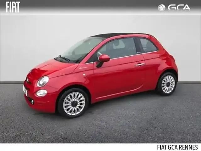 Pasodoble red pastel Occasion 2022 Fiat 500C Dolcevita Cabriolet | 13 490 € (Prix juste) - Image 1/4