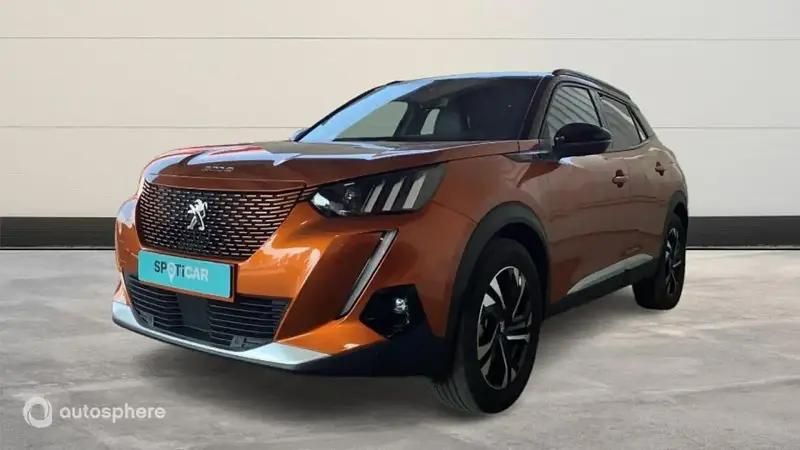 Orange Utilisé 2022 Peugeot e-2008 GT SUV | 19 999 € (Prix juste) - Image 1/4
