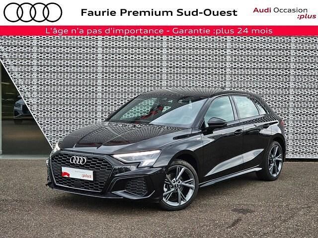 Noir mythe métallisé Utilisé 2023 Audi A3 S-Line | 32 490 € (Prix juste) - Image 1/4