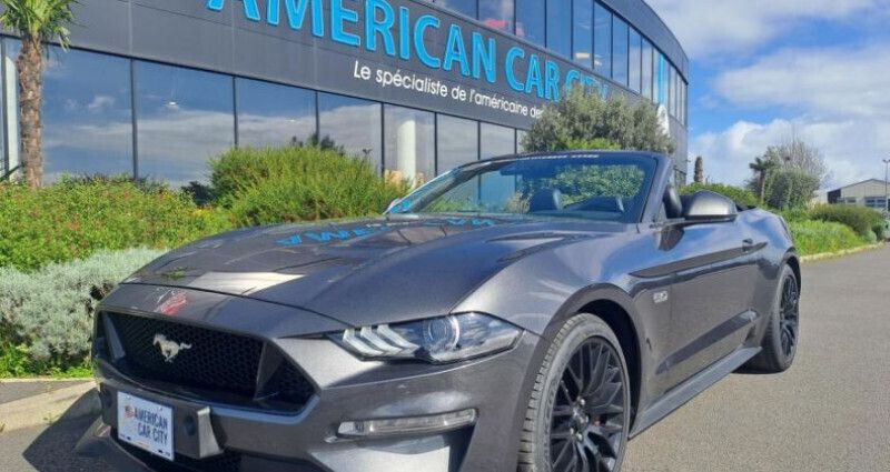 Gris Utilisé 2018 Ford Mustang GT Cabriolet | 48 990 € (Prix assez cher) - Image 1/4