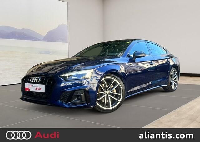 Bleu navarre métallisé Utilisé 2021 Audi A5 Sportback S-Line | 39 980 € (Prix assez cher) - Image 1/4