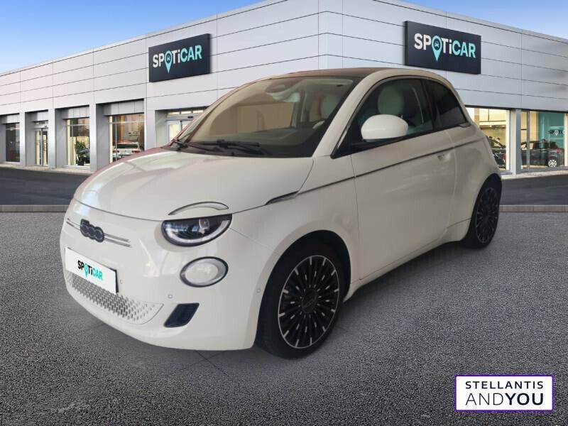 Blanc Utilisé 2023 Fiat 500e La Prima Berline | 19 490 € (Prix juste) - Image 1/4