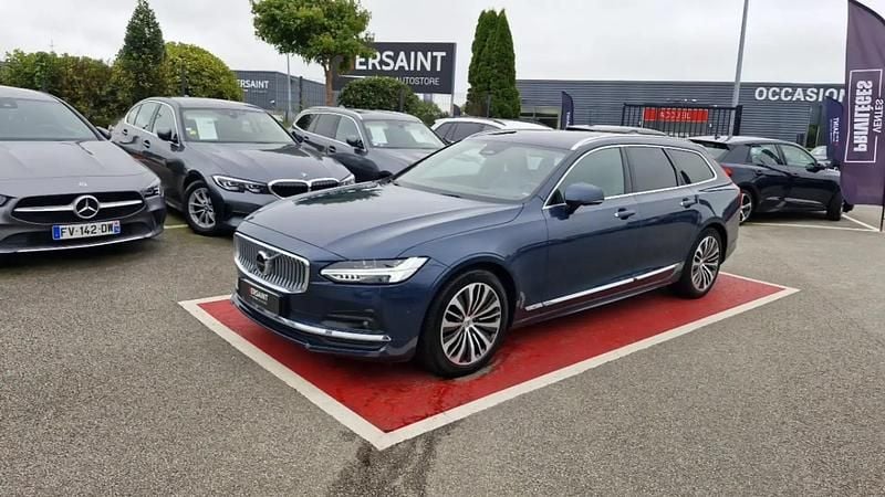 Bleu Utilisé 2021 Volvo V90 Inscription Break | 34 990 € (Prix juste) - Image 1/4