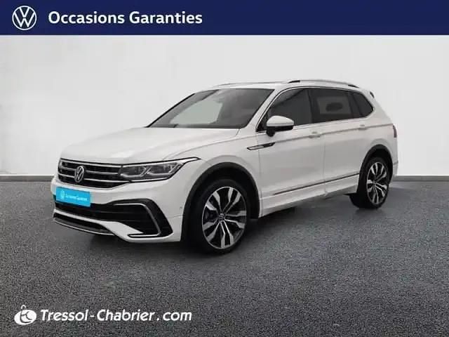 Pure white/pure Occasion 2022 VW Tiguan Allspace R-line SUV | 36 990 € (Prix juste) - Image 1/4