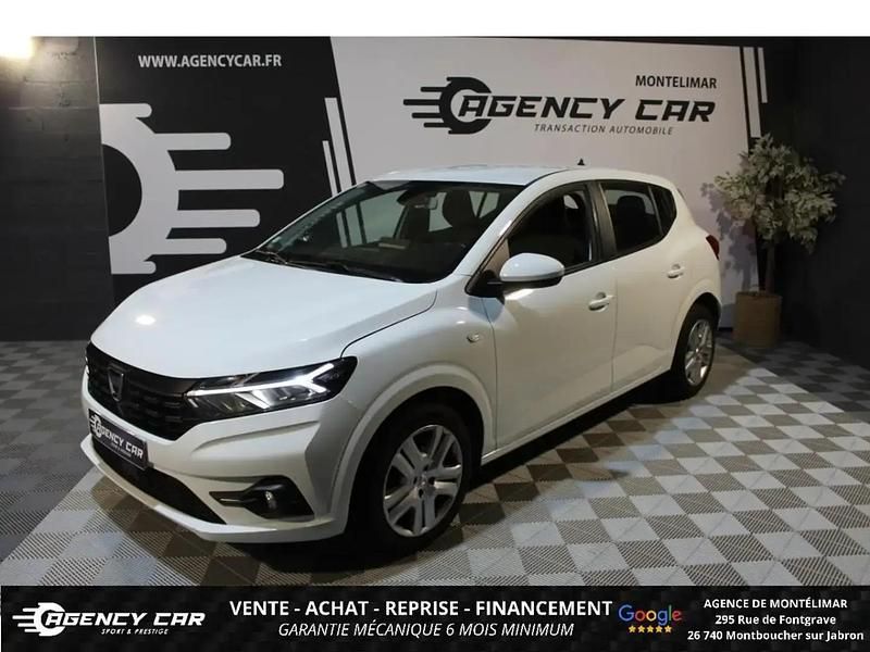 Blanc Utilisé 2021 Dacia Sandero Berline | 10 990 € (Bon prix) - Image 1/4