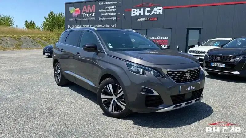 Gris Utilisé 2018 Peugeot 5008 GT-line Monospace | 15 990 € (Prix cher) - Image 1/4
