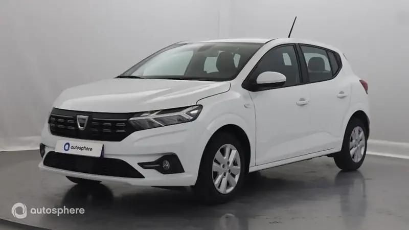 Blanc Utilisé 2022 Dacia Sandero Comfort Citadine | 12 499 € (Prix juste) - Image 1/4