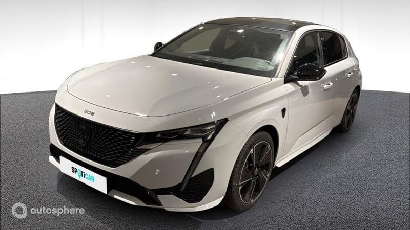 Blanc okénite (m) Utilisé 2025 Peugeot e-308 GT Citadine | 39 490 € - Image 1/4