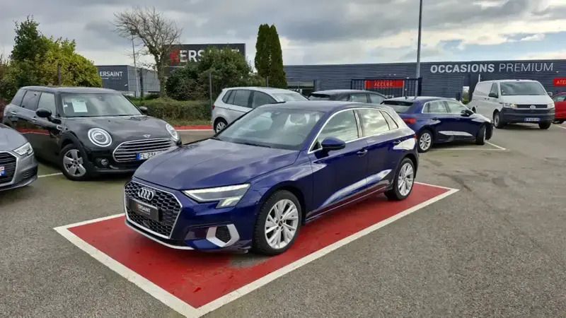 Bleu Utilisé 2020 Audi A3 Design Berline | 22 990 € (Prix juste) - Image 1/4