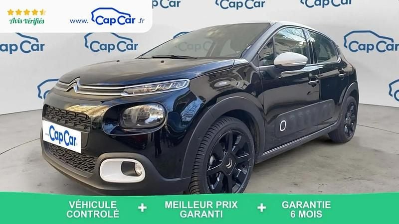 Noir Occasion 2019 Citroën C3 PureTech Citadine | 10 990 € (Bon prix) - Image 1/4