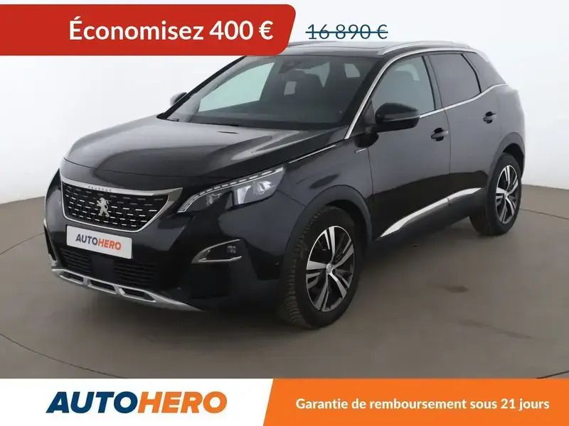 Noir Utilisé 2017 Peugeot 3008 GT-line SUV | 16 490 € (Prix juste) - Image 1/2