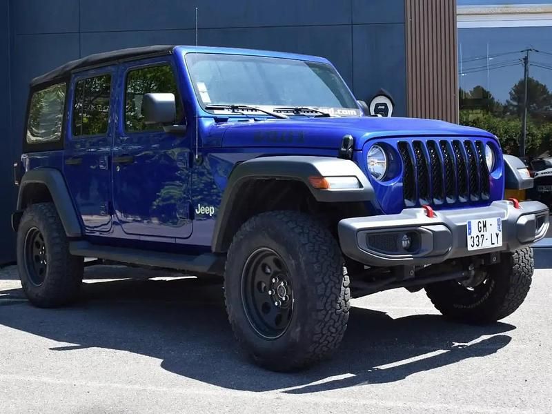 Bleu Occasion 2019 Jeep Wrangler Unlimited Sport SUV | 49 900 € (Prix juste) - Image 1/4