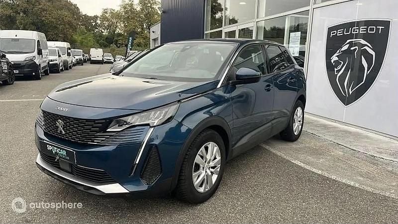 Bleu Utilisé 2021 Peugeot 3008 Business-Line SUV | 18 999 € (Bon prix) - Image 1/4