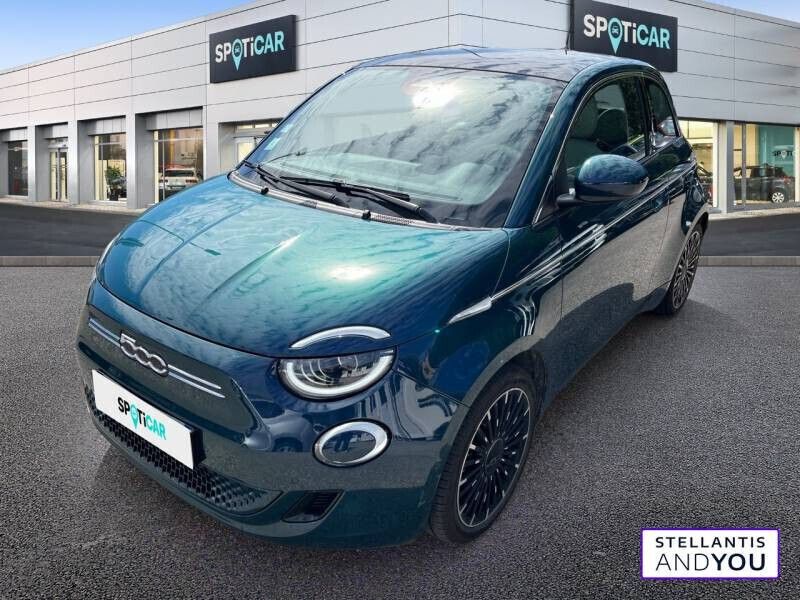 Vert Utilisé 2021 Fiat 500e La Prima Berline | 16 090 € (Prix juste) - Image 1/4