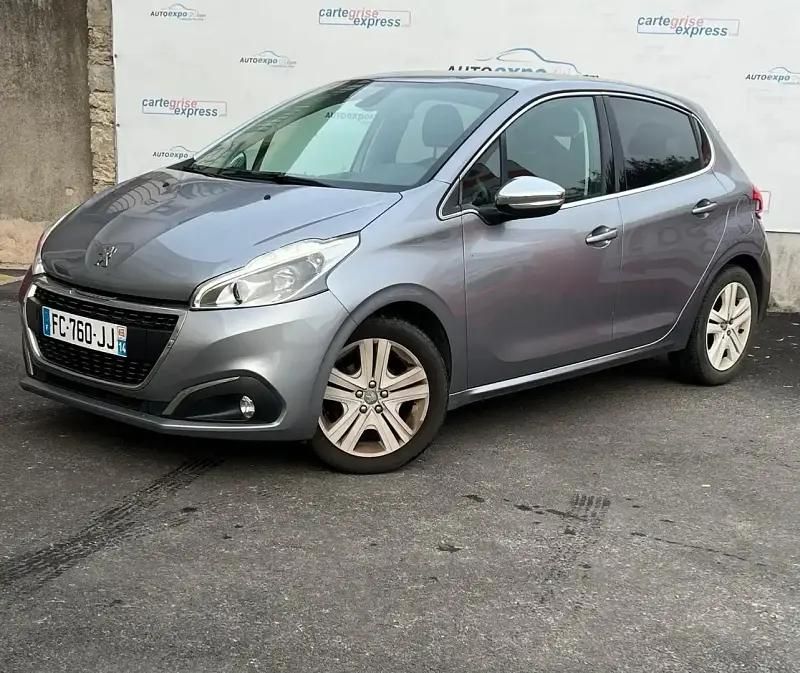 Gris Utilisé 2018 Peugeot 208 Allure Citadine | 8 900 € (Prix juste) - Image 1/4