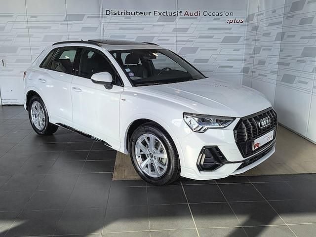 Blanc glacier métallisé Occasion 2021 Audi Q3 S-Line SUV | 29 990 € (Prix juste) - Image 1/4