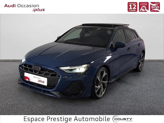 Bleu ascari métallisé Occasion 2025 Audi A3 S-Line | 37 890 € (Prix cher) - Image 1/4