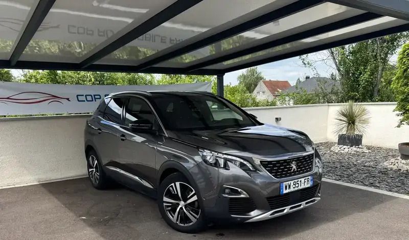 Gris Utilisé 2018 Peugeot 3008 GT-line SUV | 17 990 € (Prix juste) - Image 1/4