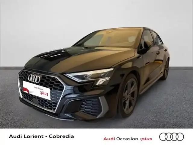 Noir mythe métallisé Occasion 2023 Audi A3 S-Line Berline | 35 890 € (Prix assez cher) - Image 1/4