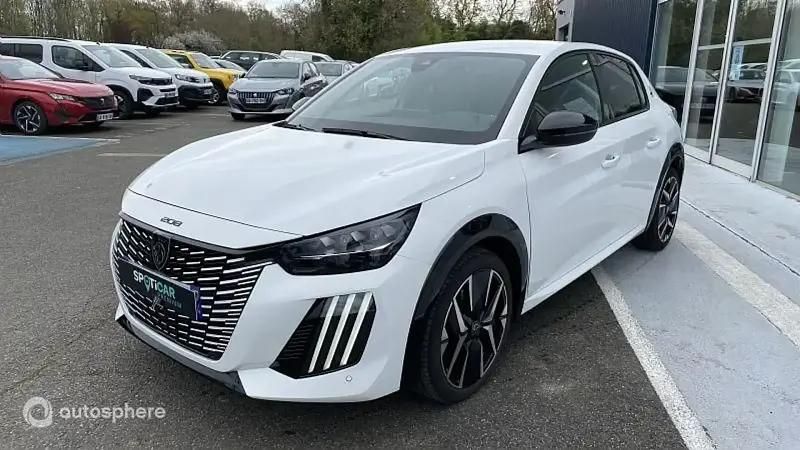 Blanc Utilisé 2024 Peugeot 208 GT Citadine | 17 999 € (Prix juste) - Image 1/4