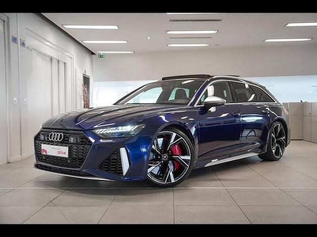 Bleu navarre métallisé Utilisé 2021 Audi RS6 Design Break | 109 900 € (Prix juste) - Image 1/4