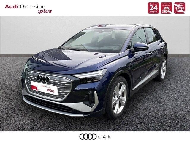 Bleu navarre métallisé Utilisé 2025 Audi Q4 e-tron S-Line SUV | 59 500 € (Prix juste) - Image 1/4