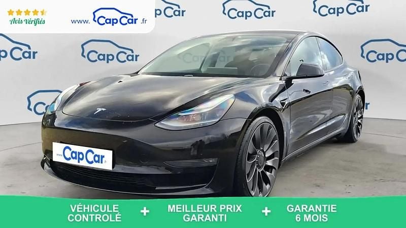 Noir Occasion 2021 Tesla Model 3 Long Range AWD Berline | 27 490 € (Prix juste) - Image 1/4