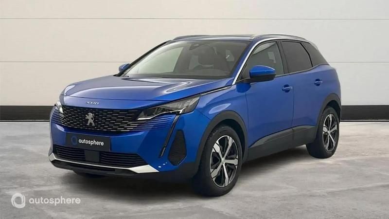Bleu Utilisé 2021 Peugeot 3008 Allure SUV | 20 999 € (Prix juste) - Image 1/4