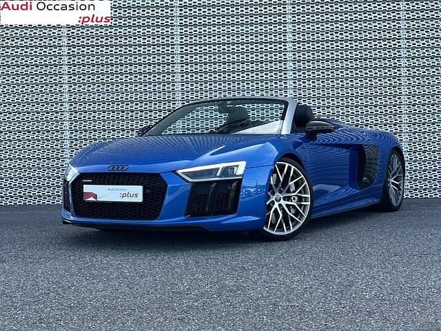 Bleu ara cristal Occasion 2018 Audi R8 Spyder Exclusive Cabriolet | 142 990 € - Image 1/4