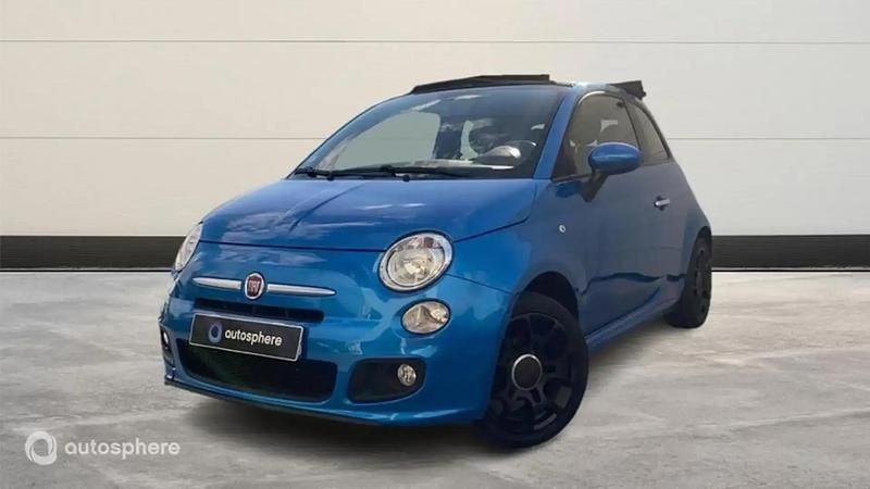 Bleu Occasion 2014 Fiat 500C Club Cabriolet | 10 299 € (Prix assez cher) - Image 1/4
