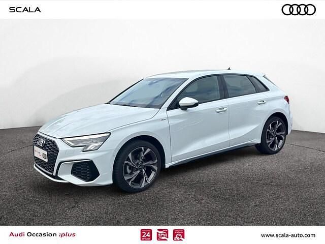 Blanc glacier métallisé Occasion 2023 Audi A3 S-Line | 33 990 € (Prix assez cher) - Image 1/4