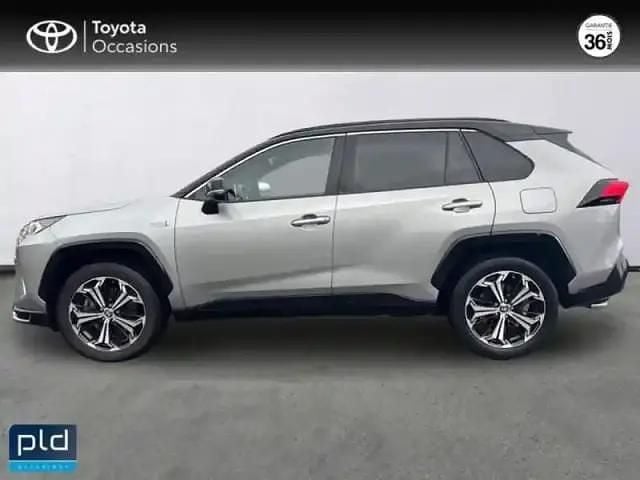Occasion Toyota RAV4 Hybrid 306 ch (225 kW) 2021 Gris acier/toit noir attitude SUV