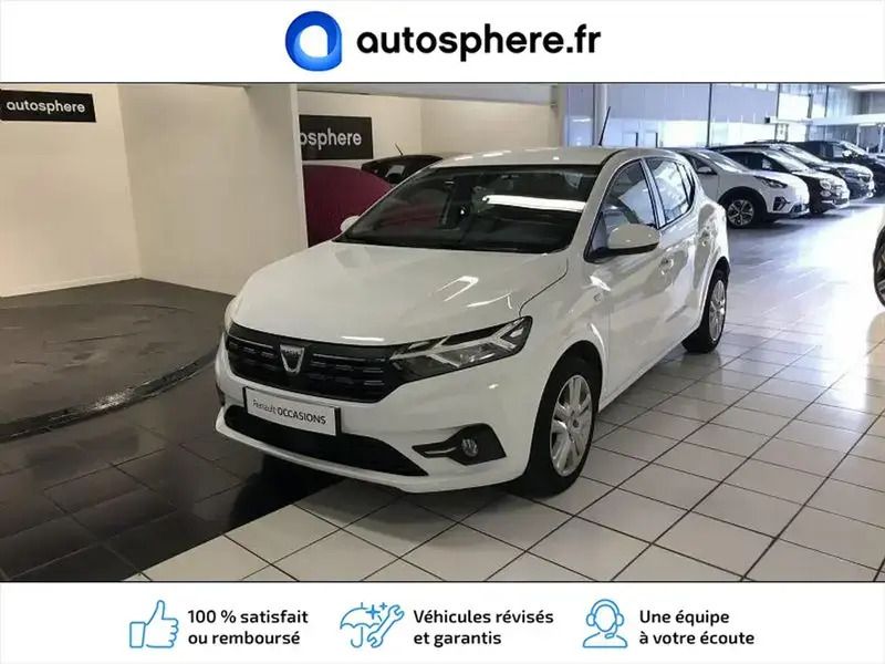 Blanc Utilisé 2022 Dacia Sandero Comfort Citadine | 13 999 € (Bon prix) - Image 1/4