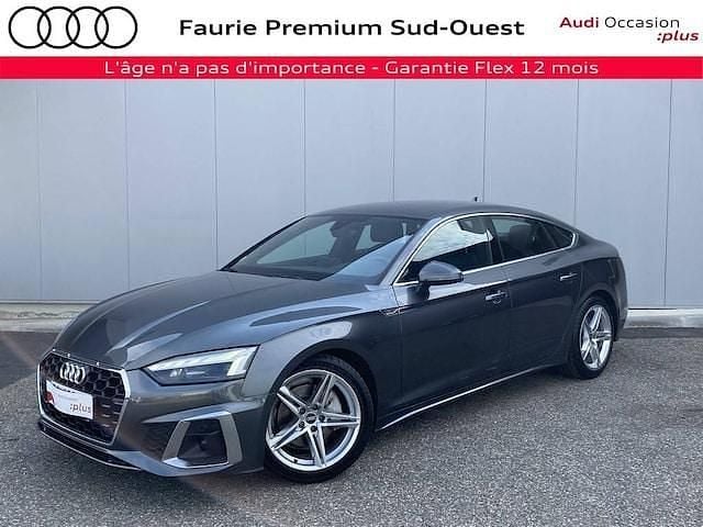 Gris daytona nacré Utilisé 2022 Audi A5 Sportback S-Line | 34 990 € (Bon prix) - Image 1/4