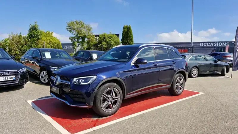 Bleu Utilisé 2021 Mercedes GLC300 AMG line SUV | 39 990 € (Bon prix) - Image 1/4