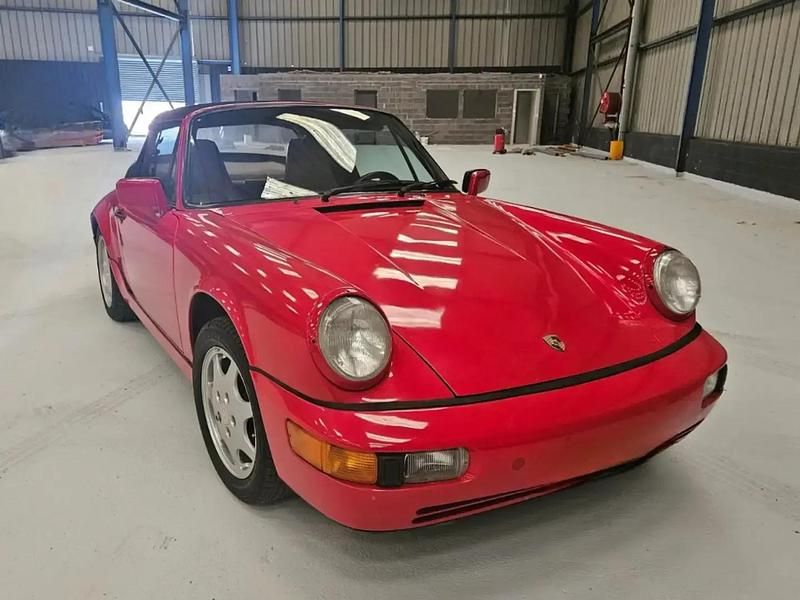 Rouge Occasion 1990 Porsche 911 Carrera Cabriolet Cabriolet | 64 900 € - Image 1/4
