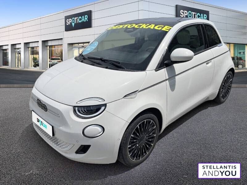 Noir Utilisé 2023 Fiat 500e La Prima Berline | 19 990 € (Prix juste) - Image 1/4