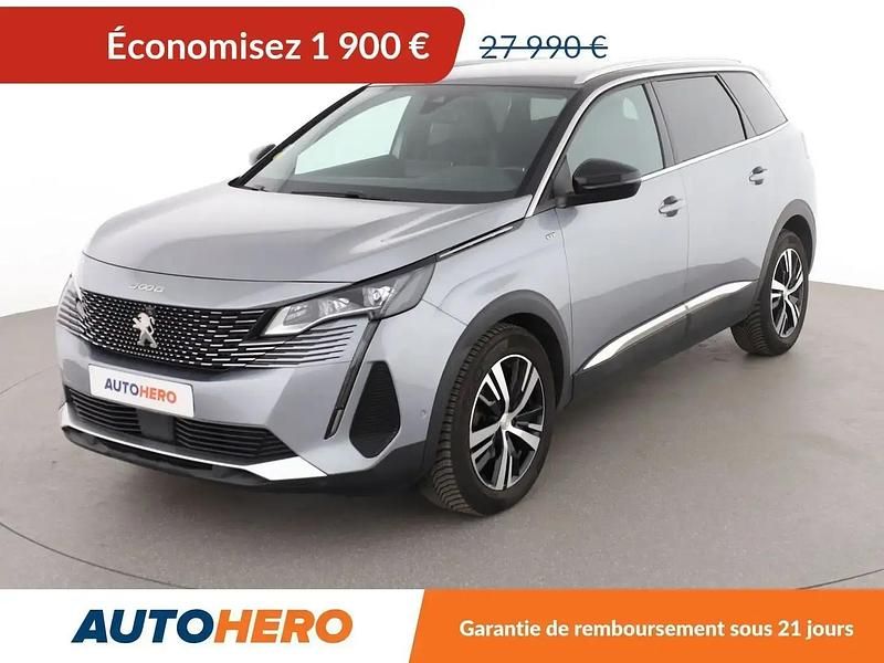 Gris Utilisé 2021 Peugeot 5008 GT Monospace | 25 390 € (Prix juste) - Image 1/2