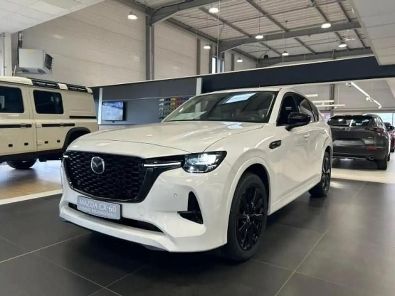 Blanc Nouvelle 2024 Mazda CX-60 Homura-Line SUV | 56 990 € (Prix assez cher) - Image 1/4