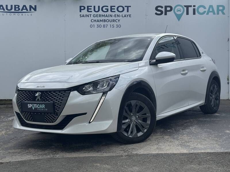 Blanc Utilisé 2021 Peugeot e-208 Citadine | 16 590 € (Prix juste) - Image 1/3
