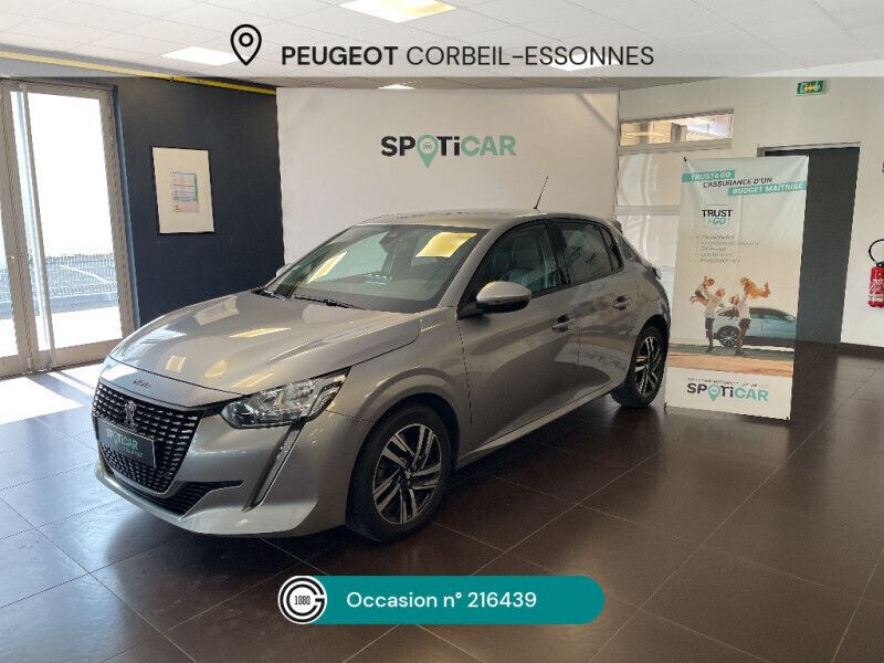 Gris Utilisé 2020 Peugeot 208 Allure Citadine | 12 980 € (Prix juste) - Image 1/4