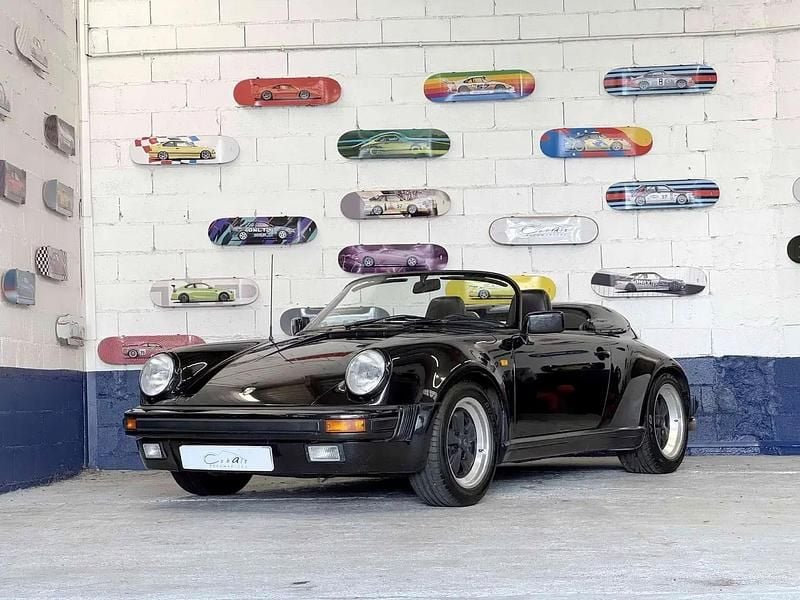 Noir Occasion 1989 Porsche 911 Cabriolet | 183 900 € - Image 1/4